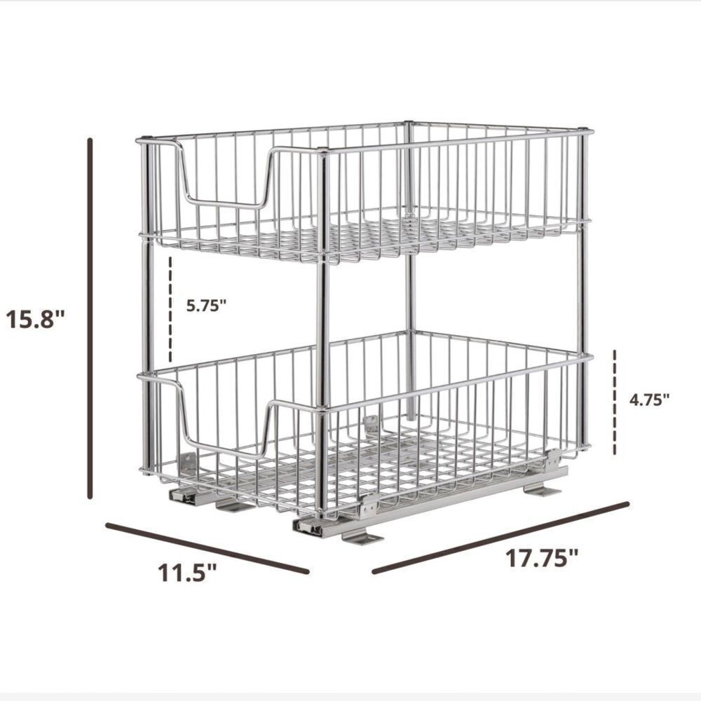 TRINITY | 2-Tier Sliding Drawer | Chrome New in box - Picture 4 of 4